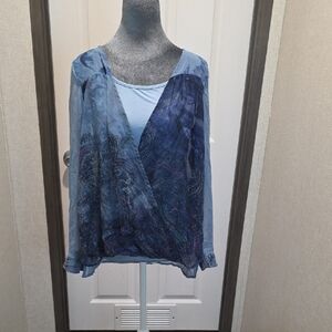 Live and Let Live Light Blue Top